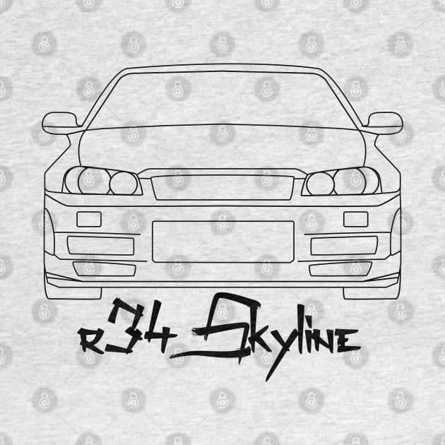 Nissan R34 Skyline GTR - Simple Lines by mudfleap